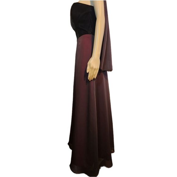 Jim Hjelm occasions Dress black  brown Burgundy Size 10 - Picture 8 of 16